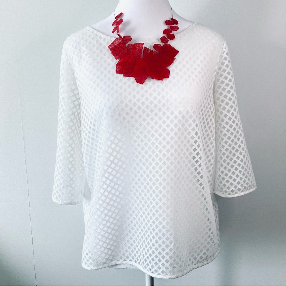 COS White Sheer Minimalist Top